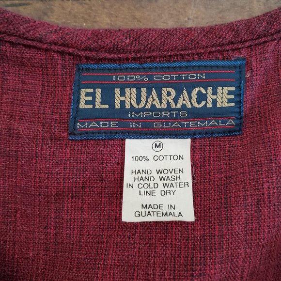 vintage 1990s maroon dress by El Huarache - Picture 7 of 9